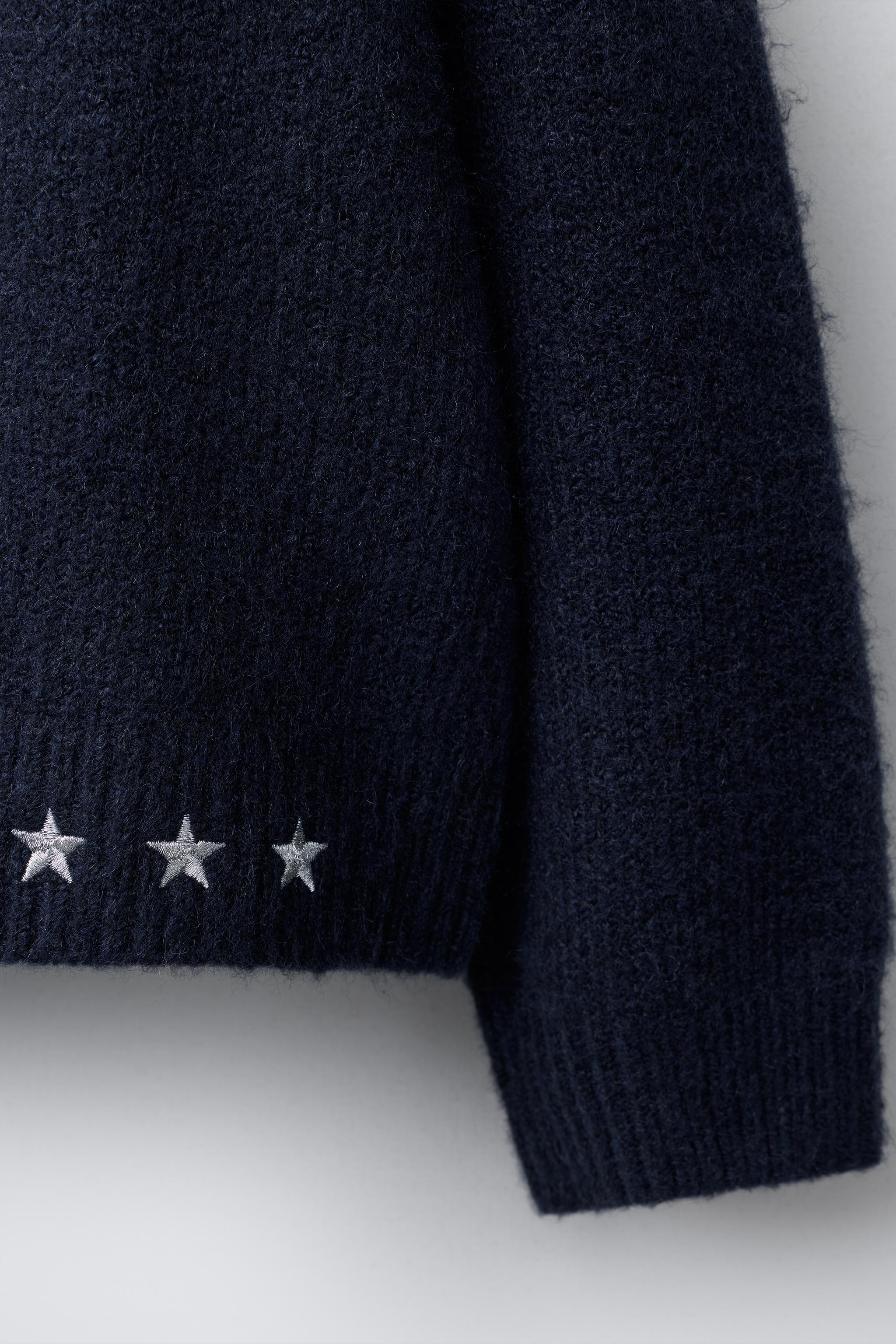 CONTRAST TEXT CARDIGAN